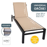 Liegenauflage MALTA perfekt für Strandliege, Sonnenliege Auflage, Gartenliege Auflage