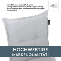 Niedriglehnerauflage 1er Set MARBELLA - Gartenstuhl Auflage, bequeme Sitzauflage für Gartenmöbel, Stuhlkissen