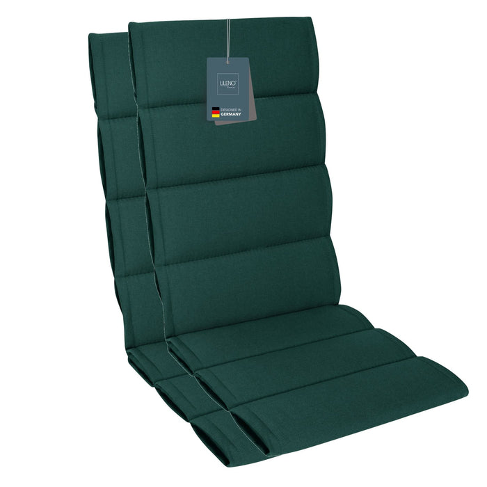 Hochlehnerauflage 2er Set ALUTEX bequeme Sitzauflage für Gartenmöbel, Stuhlkissen für Klappstühle