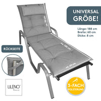 Liegenauflage MARBELLA perfekt für Strandliegen, Sonnenliege Auflage, Gartenliege Auflage