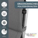 Hochlehnerauflage 2er Set ALUTEX bequeme Sitzauflage für Gartenmöbel, Stuhlkissen für Klappstühle