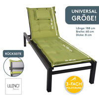 Liegenauflage MARBELLA perfekt für Strandliegen, Sonnenliege Auflage, Gartenliege Auflage