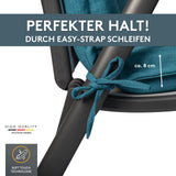 Hochlehnerauflage 1er Set MARBELLA - Gartenstuhl Auflage, bequeme Sitzauflage für Gartenmöbel, Stuhlkissen