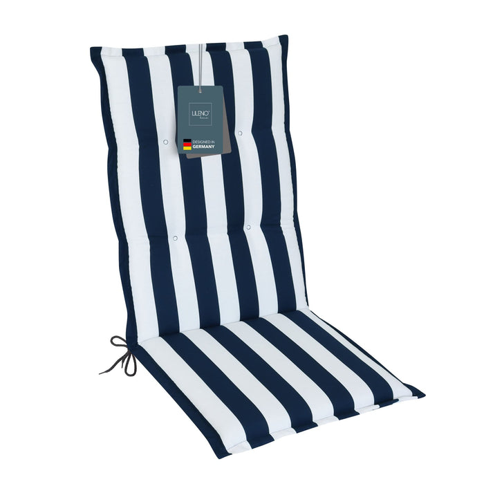 Hochlehnerauflage Gartenstuhl Auflage 1er Set FLORENCE, bequeme Sitzauflage für Gartenmöbel, Stuhlkissen