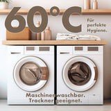 3-Kammer-Kopfkissen 2er Set - Daunenkissen 40x80 & Daunenkissen 80x80 - langlebiges Baumwollkissen