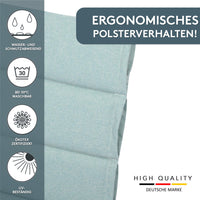 Hochlehnerauflage 1er Set ALUTEX bequeme Sitzauflage für Gartenmöbel, Stuhlkissen für Klappstühle