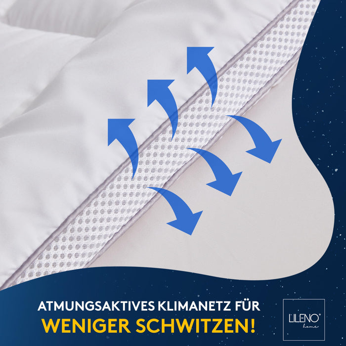 Premium Ganzjahresdecke mit CoolComfort Klimanetz - in verschiedenen Größen und optional mit Kissen