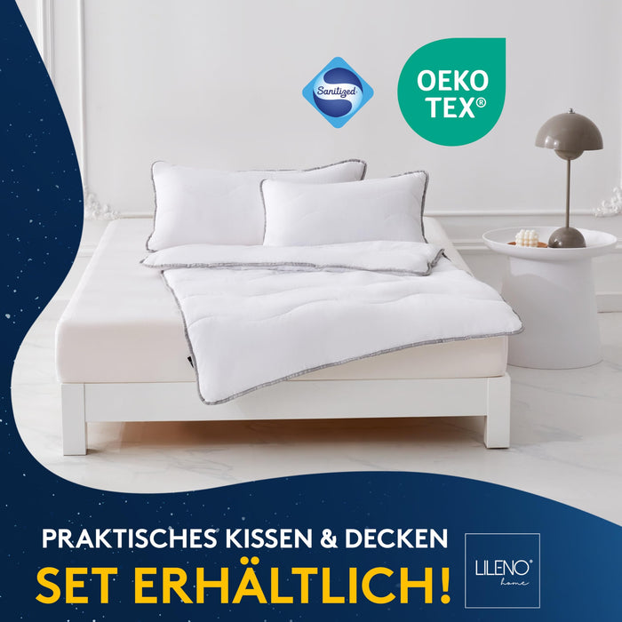Premium Ganzjahresdecke mit Sanitized Hypoallergen - in verschiedenen Größen und optional mit Kissen