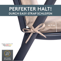 Hochlehnerauflage 1er Set MALTA - Gartenstuhl Auflage, bequeme Sitzauflage für Gartenmöbel, Stuhlkissen
