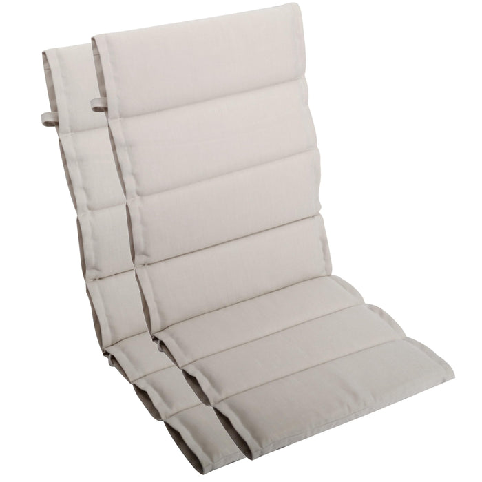Hochlehnerauflage 2er Set ALUTEX bequeme Sitzauflage für Gartenmöbel, Stuhlkissen für Klappstühle