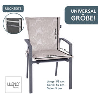 Polsterauflage Niedriglehner 1er Set, bequeme Sitzauflage für Gartenstühle, Stuhlkissen