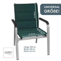 Polsterauflage Niedriglehner 1er Set, bequeme Sitzauflage für Gartenmöbel, Stuhlkissen