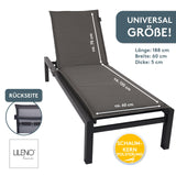 Liegenauflage MALTA perfekt für Strandliege, Sonnenliege Auflage, Gartenliege Auflage