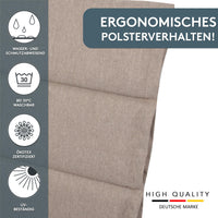 Liegenauflage perfekt für Strandliege, Sonnenliege Auflage, Gartenliege Auflage