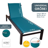 Liegenauflage MIAMI perfekt für Strandliege, Sonnenliege Auflage, Gartenliege Auflage
