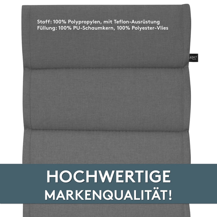 Hochlehnerauflage 2er Set ALUTEX bequeme Sitzauflage für Gartenmöbel, Stuhlkissen für Klappstühle