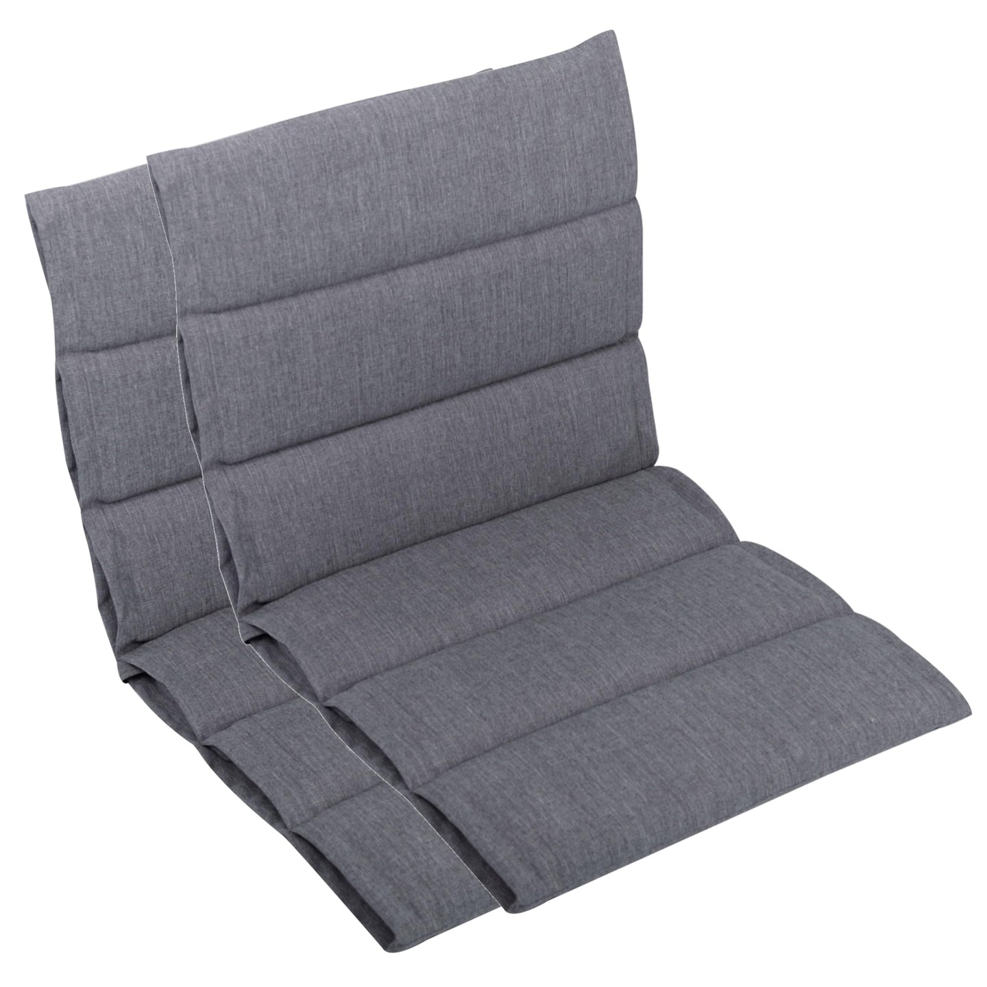 Polsterauflage Niedriglehner 2er Set, bequeme Sitzauflage für Gartenmöbel, Stuhlkissen