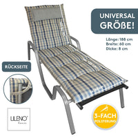 Liegenauflage MARBELLA perfekt für Strandliegen, Sonnenliege Auflage, Gartenliege Auflage