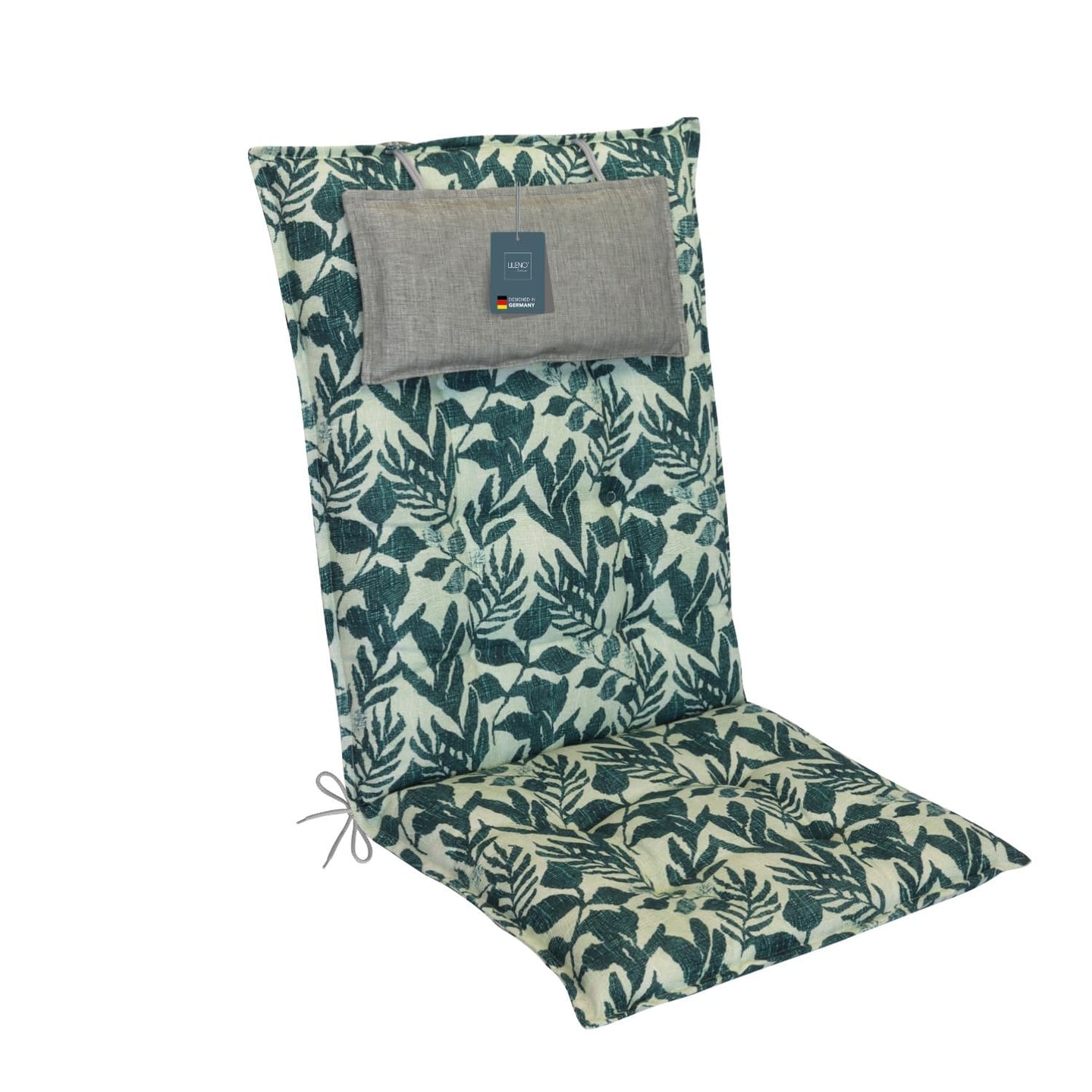 Hochlehnerauflage 1er Set MARBELLA - Gartenstuhl Auflage, bequeme Sitzauflage für Gartenmöbel, Stuhlkissen