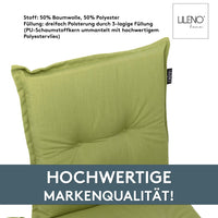 Niedriglehnerauflage 1er Set MARBELLA - Gartenstuhl Auflage, bequeme Sitzauflage für Gartenmöbel, Stuhlkissen