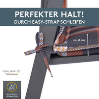Niedriglehnerauflage 1er Set MARBELLA - Gartenstuhl Auflage, bequeme Sitzauflage für Gartenmöbel, Stuhlkissen