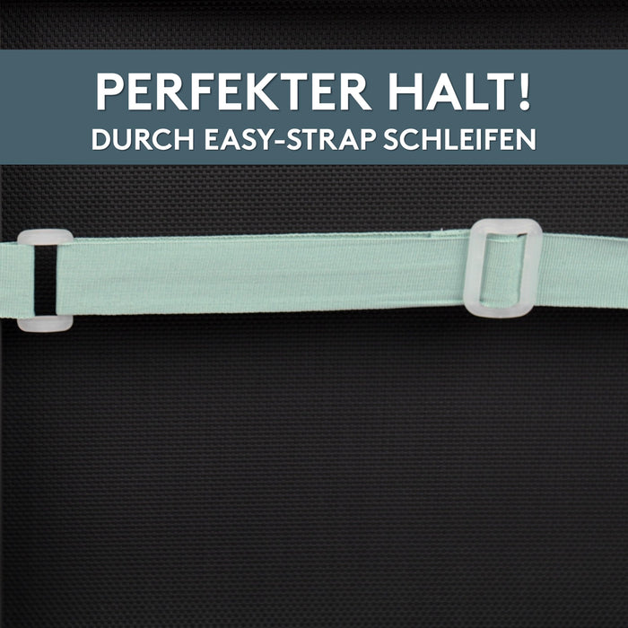 Hochlehnerauflage 2er Set ALUTEX bequeme Sitzauflage für Gartenmöbel, Stuhlkissen für Klappstühle