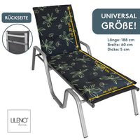 Sonnenliegenauflage FLORENCE, bequeme Sitzauflage für Gartenmöbel, Stuhlkissen