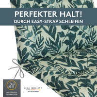 Niedriglehnerauflage 1er Set MARBELLA - Gartenstuhl Auflage, bequeme Sitzauflage für Gartenmöbel, Stuhlkissen