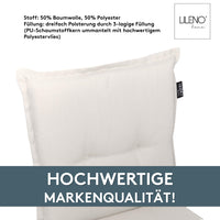 Niedriglehnerauflage 1er Set MARBELLA - Gartenstuhl Auflage, bequeme Sitzauflage für Gartenmöbel, Stuhlkissen