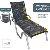Sonnenliegenauflage FLORENCE, bequeme Sitzauflage für Gartenmöbel, Stuhlkissen