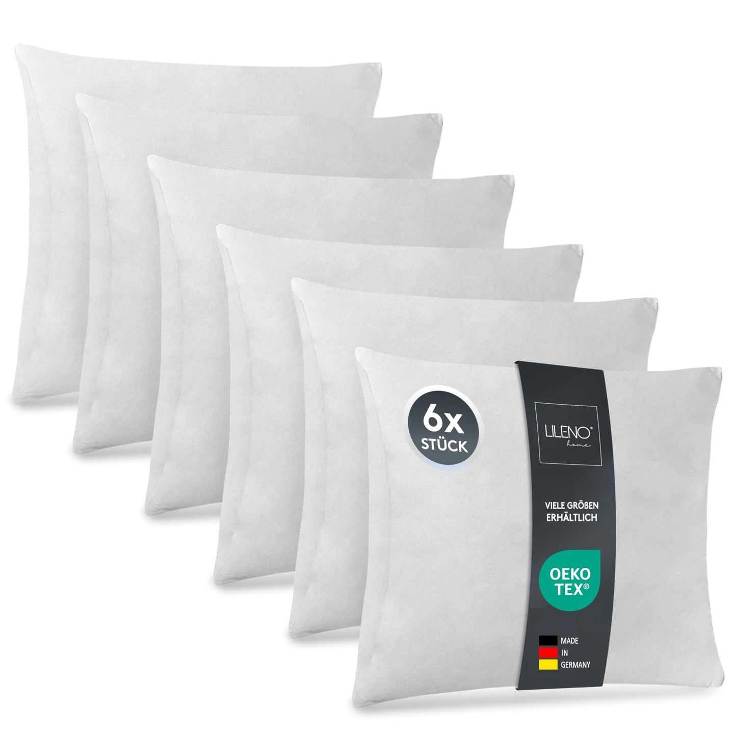 Kissenfüllung Vlieskissen 6er Set in verschiedenen Größen - Made in Germany