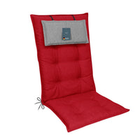 Hochlehnerauflage 1er Set MARBELLA - Gartenstuhl Auflage, bequeme Sitzauflage für Gartenmöbel, Stuhlkissen