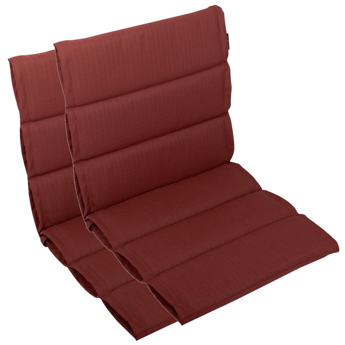 Polsterauflage Niedriglehner 2er Set, bequeme Sitzauflage für Gartenmöbel, Stuhlkissen