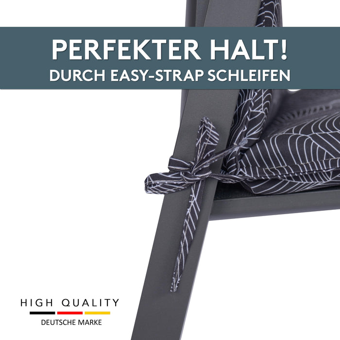Polsterauflage Niedriglehner 1er Set, bequeme Sitzauflage für Gartenstühle, Stuhlkissen