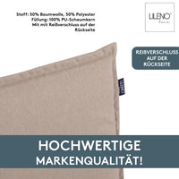 Hochlehnerauflage 1er Set MALTA - Gartenstuhl Auflage, bequeme Sitzauflage für Gartenmöbel, Stuhlkissen