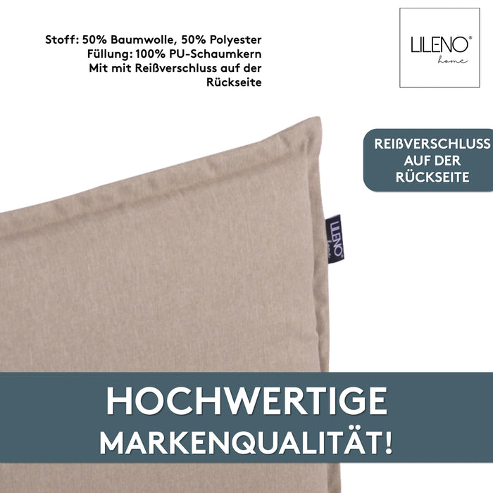Hochlehnerauflage 1er Set MALTA - Gartenstuhl Auflage, bequeme Sitzauflage für Gartenmöbel, Stuhlkissen