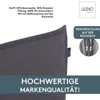 Niedriglehnerauflage 1er Set MALTA - Gartenstuhl Auflage, bequeme Sitzauflage für Gartenmöbel, Stuhlkissen