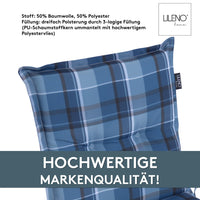 Niedriglehnerauflage 1er Set MARBELLA - Gartenstuhl Auflage, bequeme Sitzauflage für Gartenmöbel, Stuhlkissen