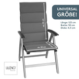 Hochlehnerauflage 2er Set ALUTEX bequeme Sitzauflage für Gartenmöbel, Stuhlkissen für Klappstühle