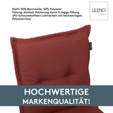 Niedriglehnerauflage 1er Set MARBELLA - Gartenstuhl Auflage, bequeme Sitzauflage für Gartenmöbel, Stuhlkissen