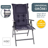 Hochlehnerauflage 1er Set MARBELLA - Gartenstuhl Auflage, bequeme Sitzauflage für Gartenmöbel, Stuhlkissen