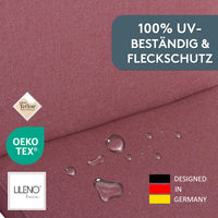 Hochlehnerauflage mit Kopfkissen 2er Set DUBAI - Gartenstuhl Auflage, bequeme Sitzauflage für Gartenmöbel, Stuhlkissen