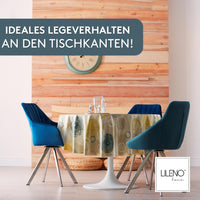 Tischdecke abwaschbar als Meterware oder rund in Swirl beige - Wachstuchtischdecke wasserabweisend