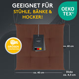 Stuhlkissen 4er Set LAURA FIUME - Sitzkissen für Gartenstuhl, Küchenstuhl oder Esszimmerstuhl