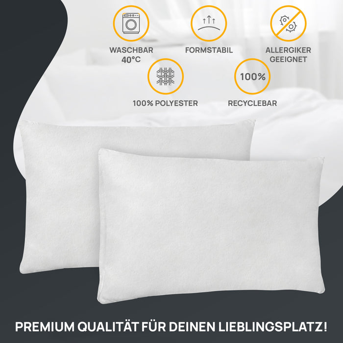 Kissenfüllung Vlieskissen 2er Set in verschiedenen Größen - Made in Germany