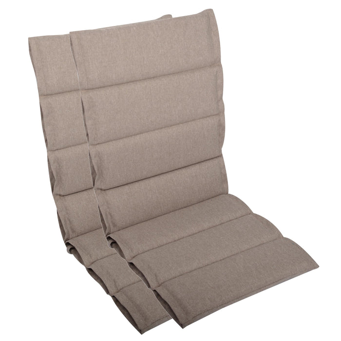 Hochlehnerauflage 2er Set ALUTEX bequeme Sitzauflage für Gartenmöbel, Stuhlkissen für Klappstühle
