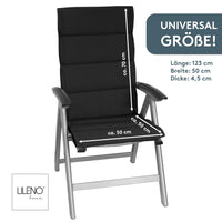 Hochlehnerauflage 1er Set ALUTEX bequeme Sitzauflage für Gartenmöbel, Stuhlkissen für Klappstühle