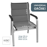 Polsterauflage Niedriglehner 1er Set, bequeme Sitzauflage für Gartenmöbel, Stuhlkissen