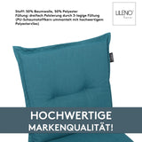 Niedriglehnerauflage 1er Set MARBELLA - Gartenstuhl Auflage, bequeme Sitzauflage für Gartenmöbel, Stuhlkissen