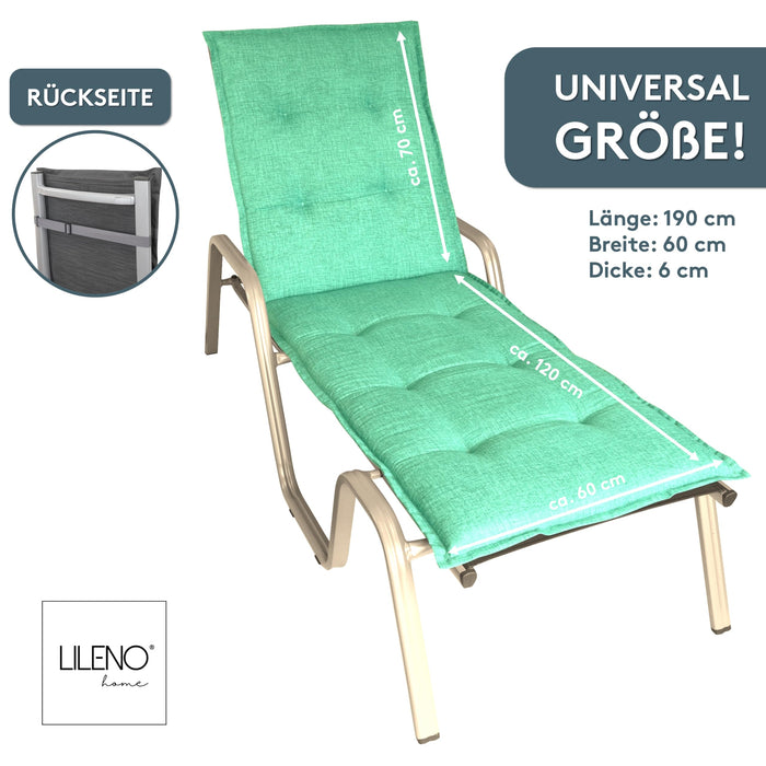 Liegenauflage FLORENCE TINO perfekt für Strandliege, Sonnenliege Auflage, Gartenliege Auflage